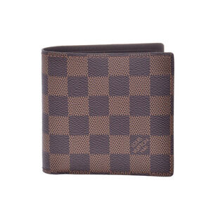 Louis Vuitton Damier Portefeuille Wallet Marco Brown Canvas Bi fold